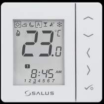 termostat digitální SALUS VS30W programovatelný 4v1, 230V, bílý